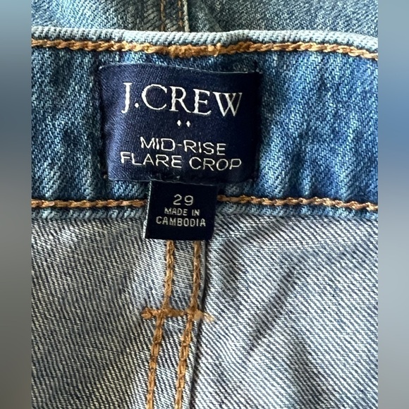 J. Crew  Stretch Mid Rise Flare Crop Jeans Size 29 - Picture 6 of 6